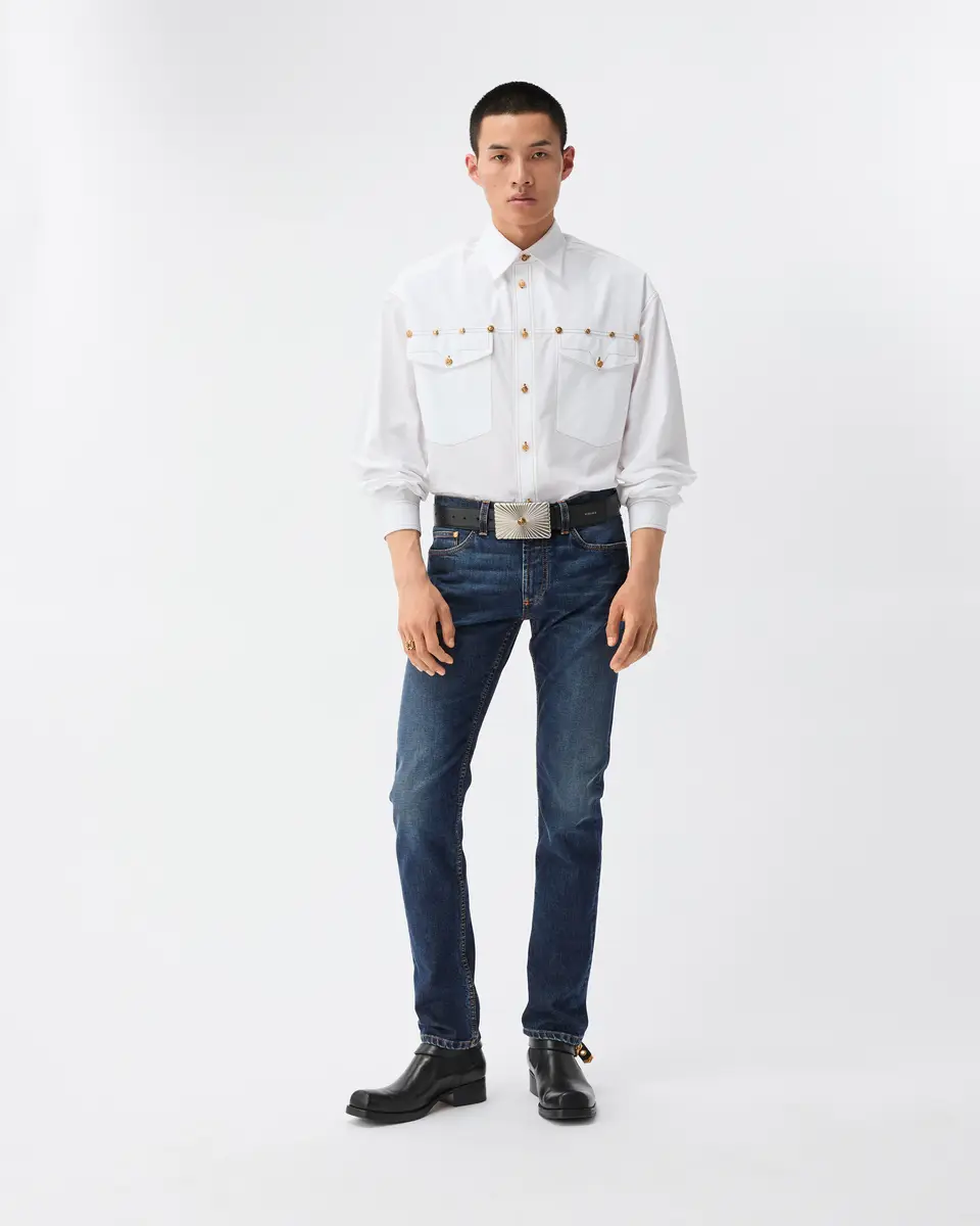 Versace Embroidered-Detail Slim Jeans | Thumbnail 2 Versace Embroidered-Detail Slim Jeans | Thumbnail 2