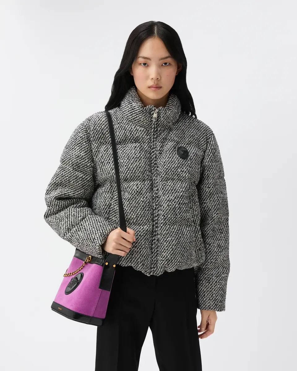 Versace Wool Bouclé Padded Jacket | Thumbnail 2 Versace Wool Bouclé Padded Jacket | Thumbnail 2