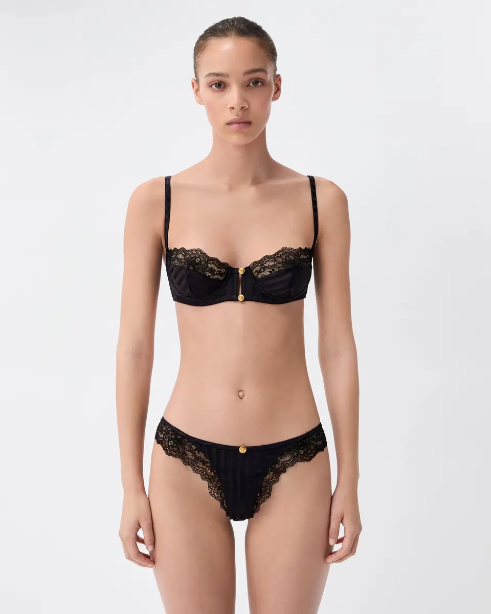 Versace Lace-Trim Jacquard Silk Bralette | Thumbnail 2 Versace Lace-Trim Jacquard Silk Bralette | Thumbnail 2