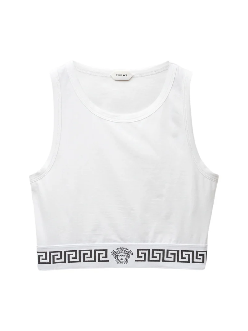 Versace Cotton-Jersey Crop Top