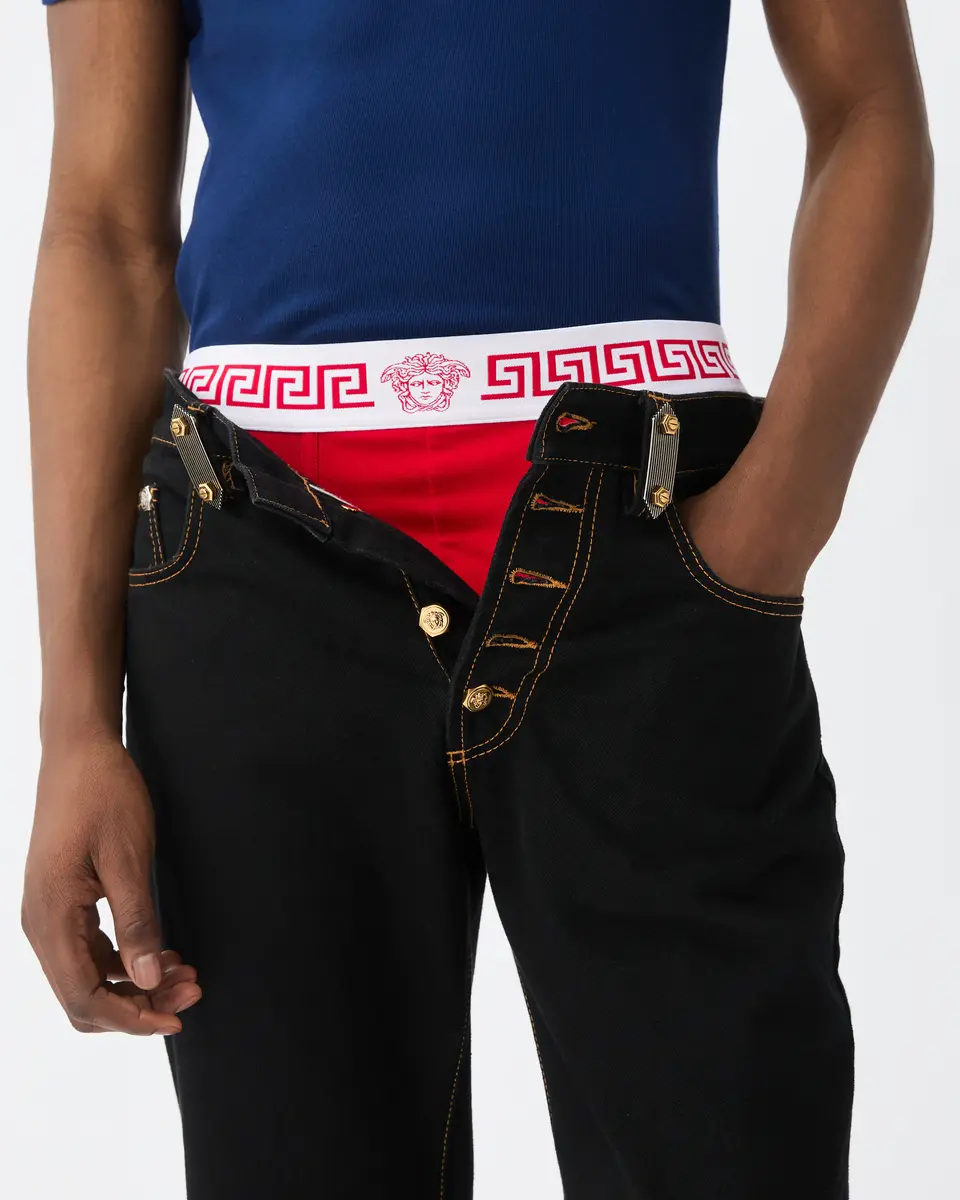 Versace Cotton-Jersey Long Trunks | Thumbnail 2 Versace Cotton-Jersey Long Trunks | Thumbnail 2