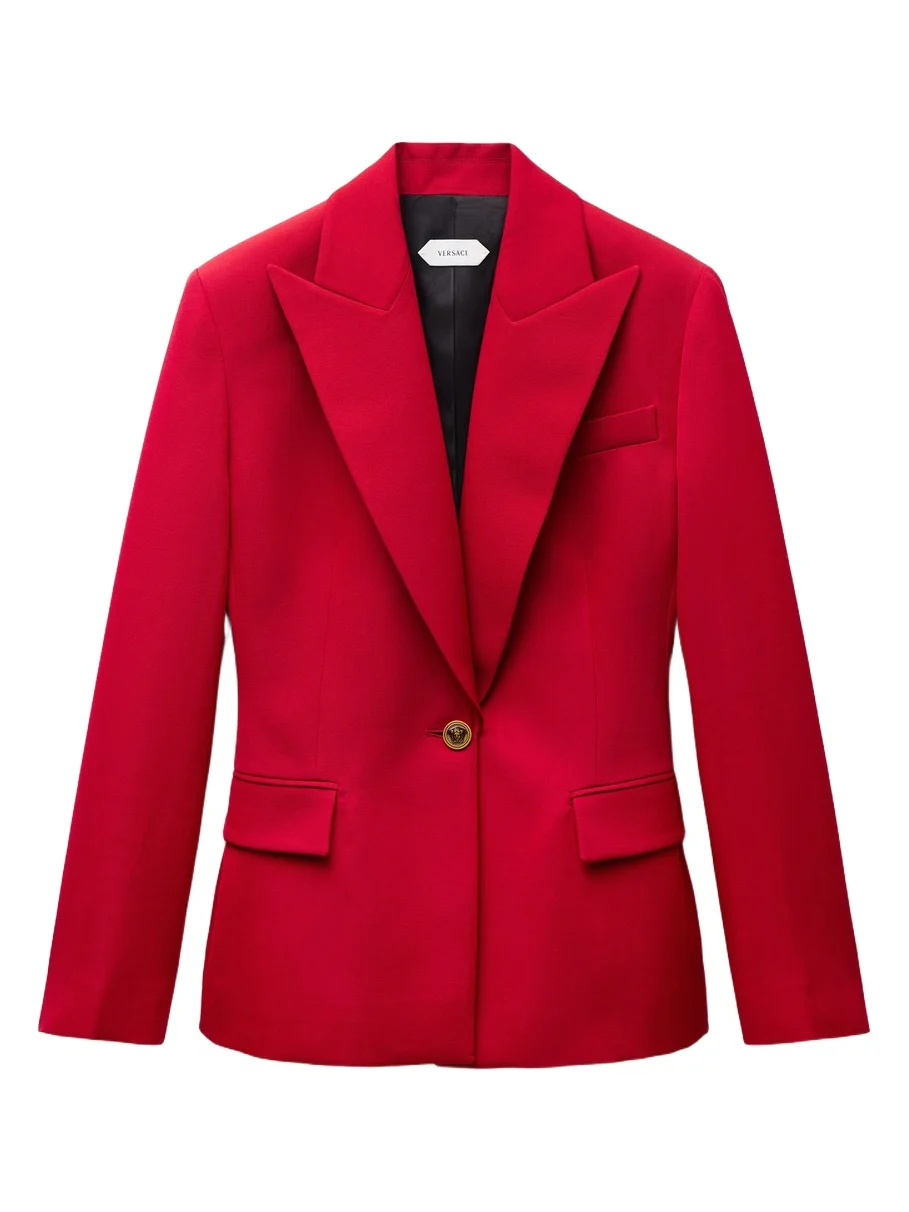 Versace Wool Grain De Poudre Blazer