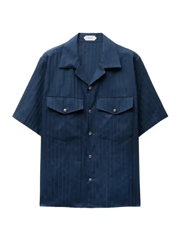 Versace Jacquard Cotton-Silk Regular Shirt