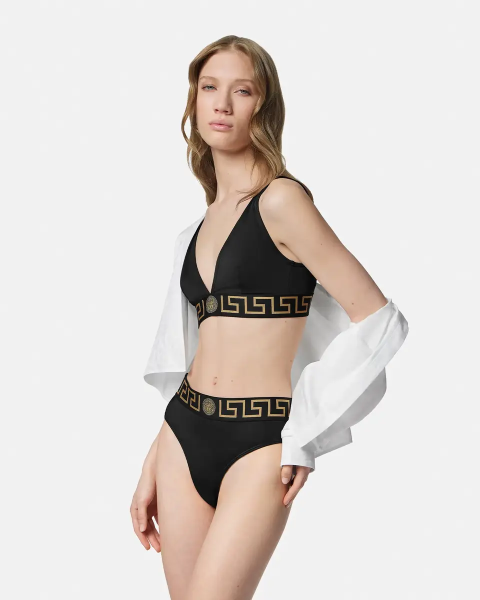 Versace Nylon-Blend Bikini Top | Thumbnail 2