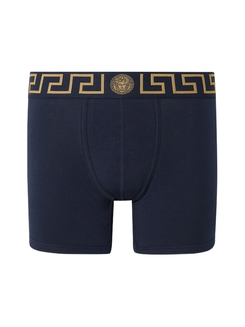 Versace Cotton-jersey Long Trunks