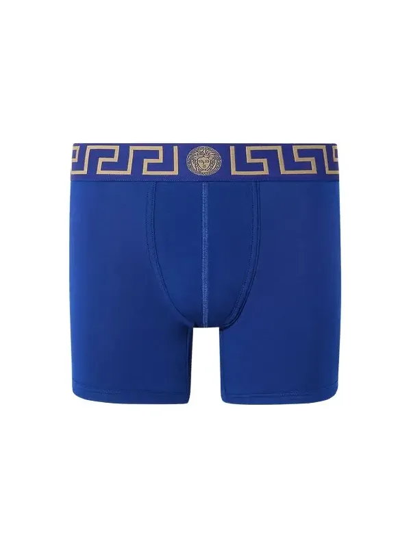 Versace Cotton-jersey Long Trunks