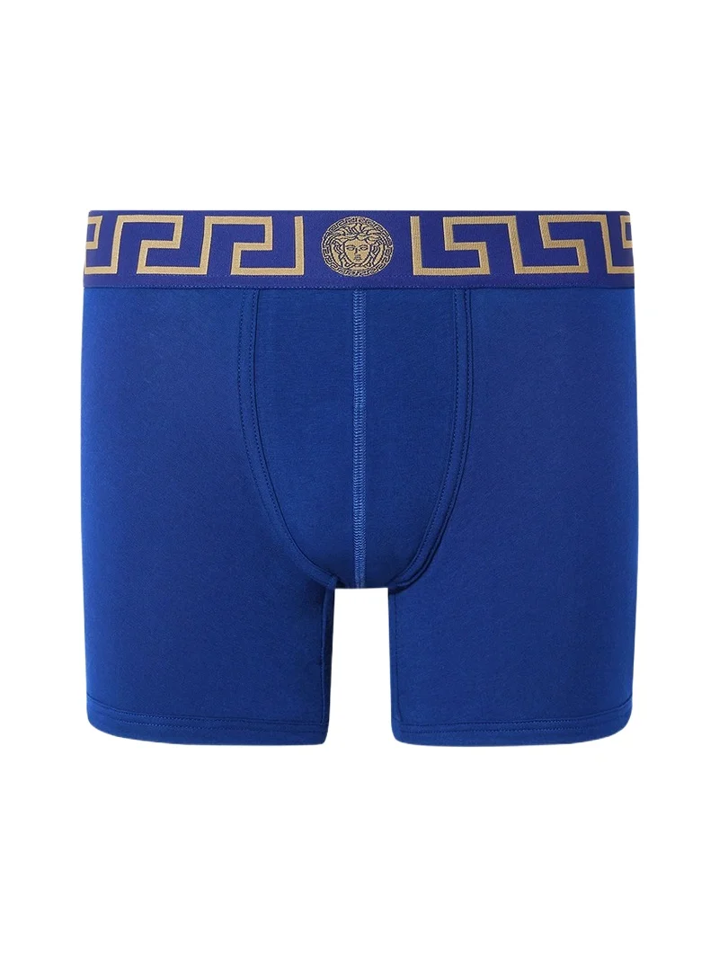 Versace Cotton-jersey Long Trunks