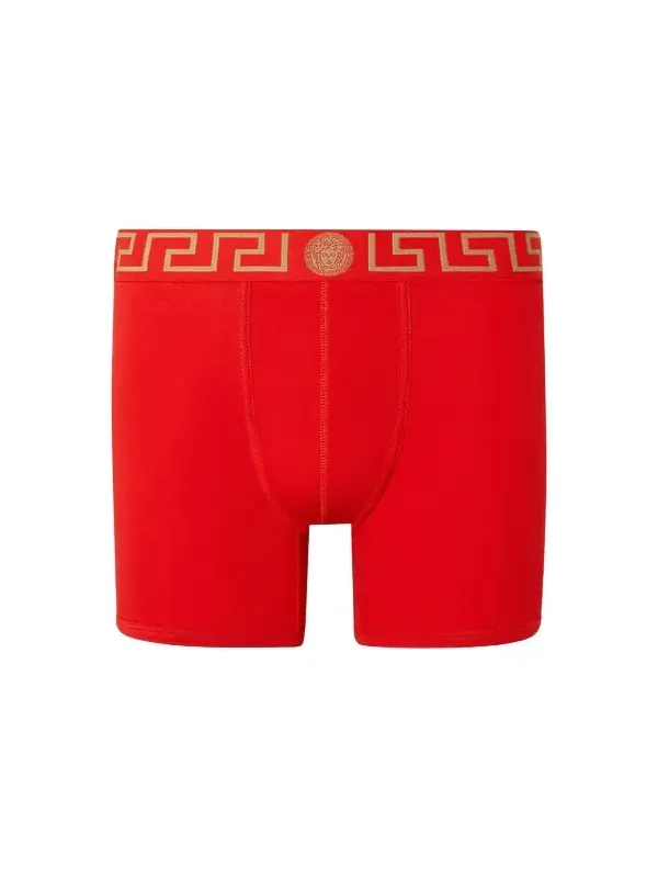 Versace Cotton-jersey Long Trunks