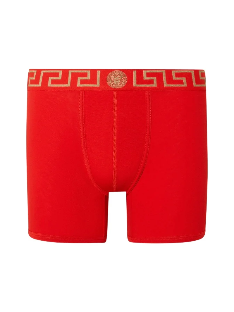Versace Cotton-jersey Long Trunks
