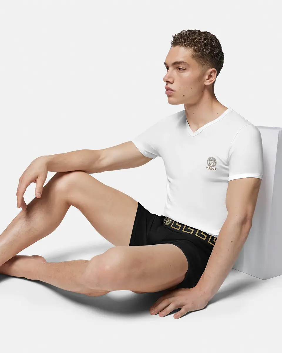 Versace Greca Border Long Trunks 2-Pack | Thumbnail 2