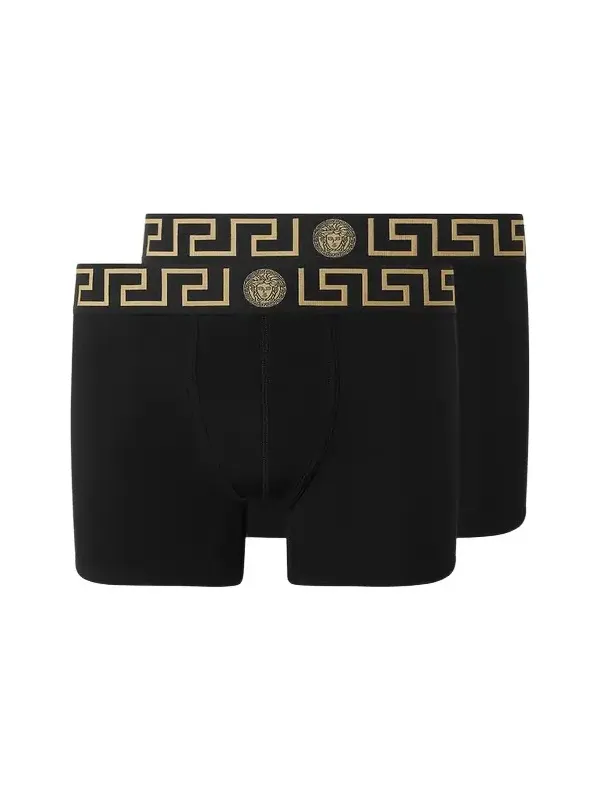Versace Greca Border Long Trunks 2-Pack