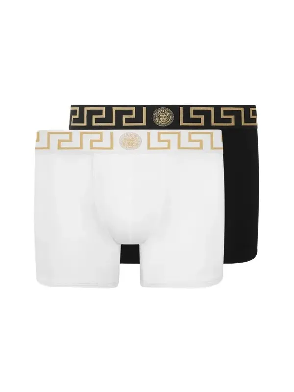 Versace Greca Border Long Trunks 2-Pack