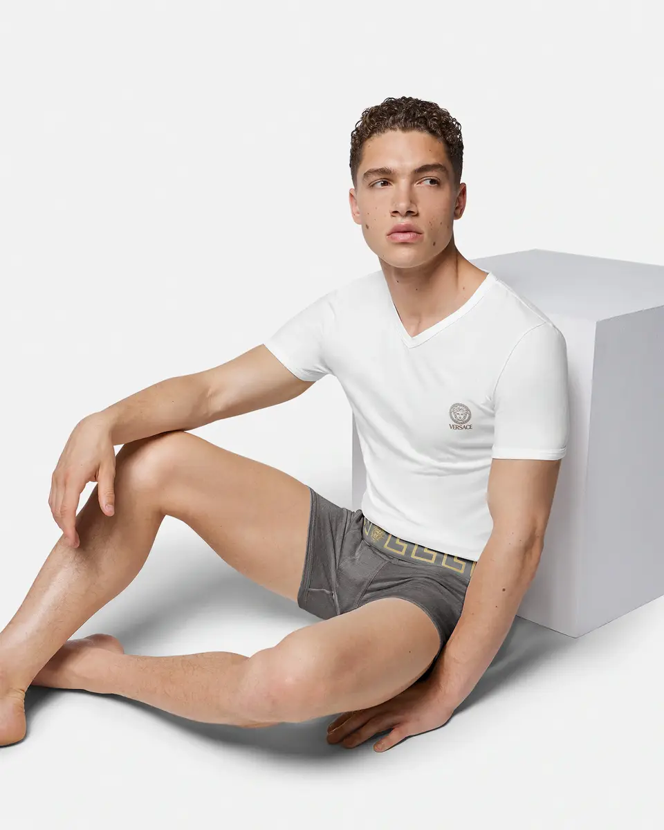 Versace Greca Border Long Trunks 2-Pack | Thumbnail 2