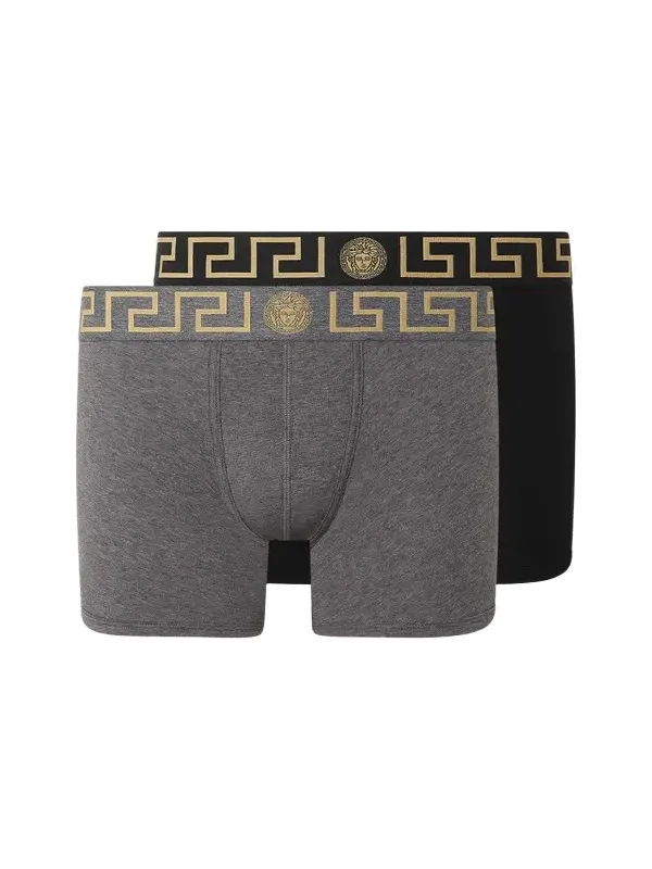 Versace Greca Border Long Trunks 2-Pack