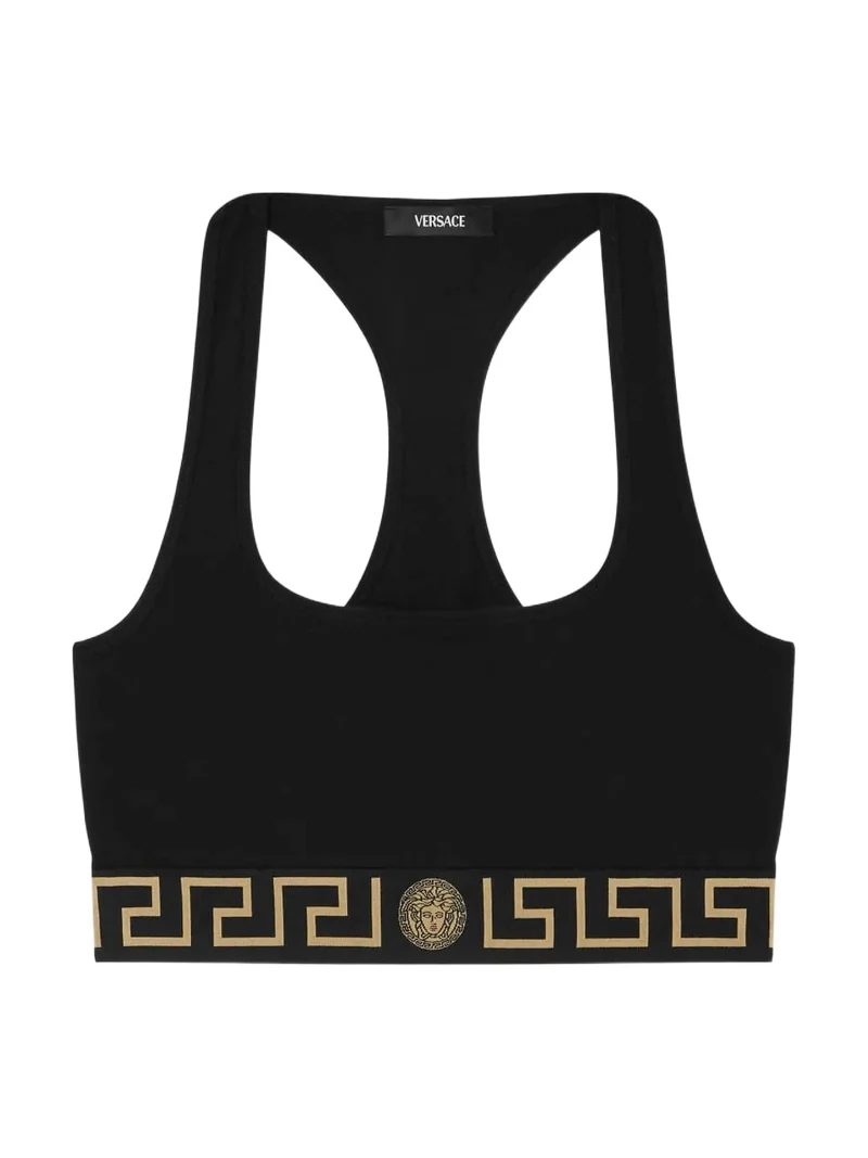 Versace Cotton-Jersey Scoop Bralette