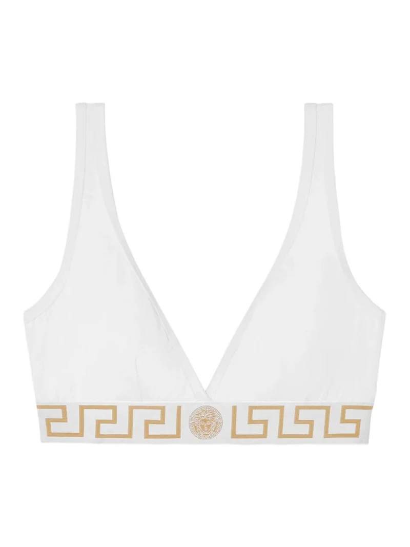Versace Cotton-Jersey Triangle Bralette