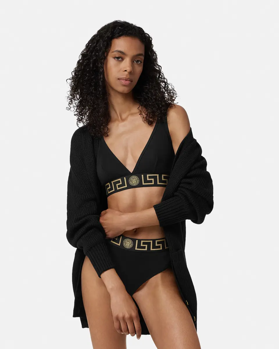 Versace Cotton-Jersey Triangle Bralette | Thumbnail 2 Versace Cotton-Jersey Triangle Bralette | Thumbnail 2