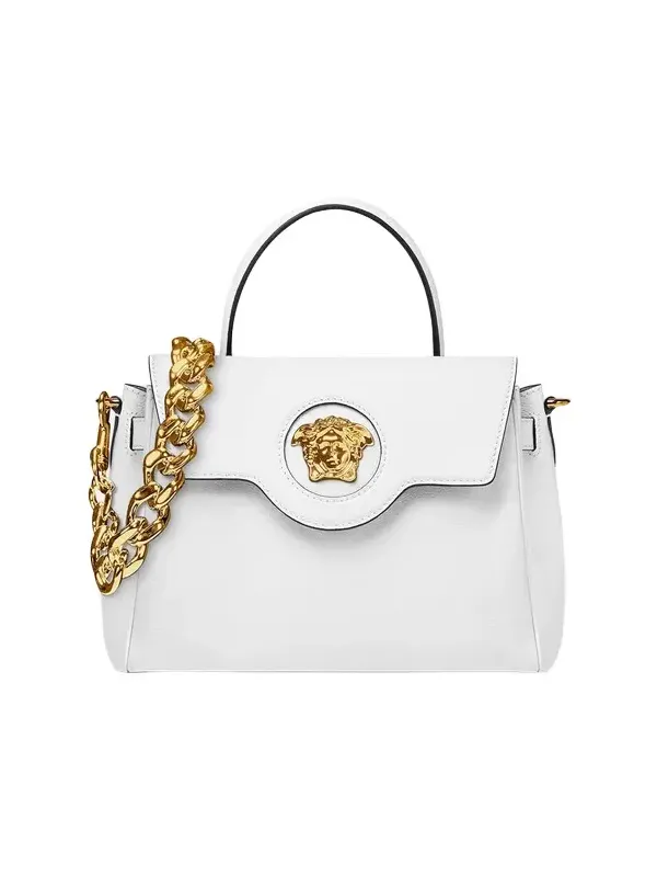Versace La Medusa Leather Top-Handle