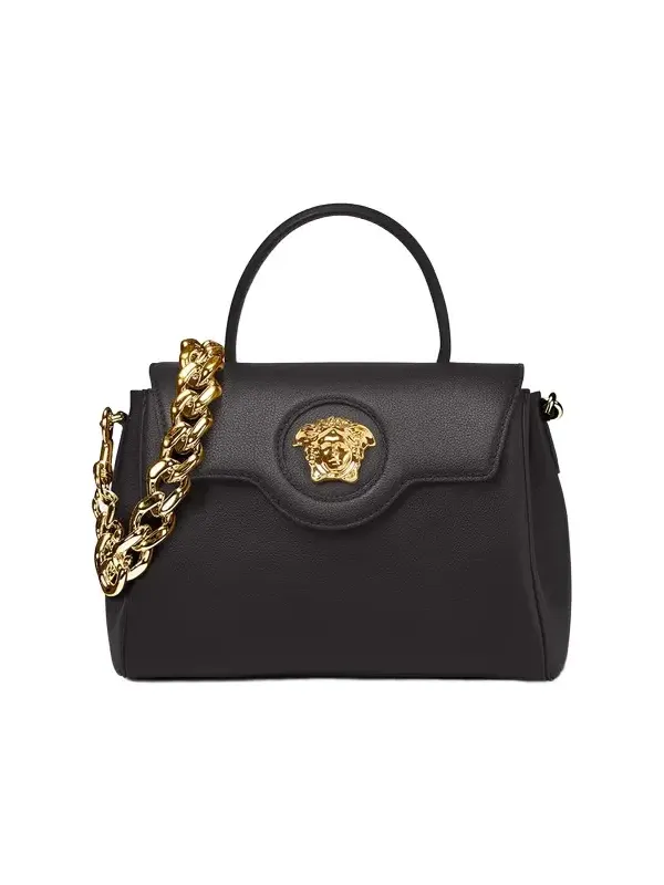 Versace La Medusa Leather Top-Handle