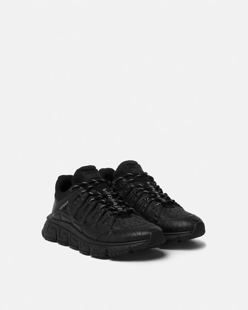 Versace Trigreca Jacquard Leather Sneakers | Thumbnail 2 Versace Trigreca Jacquard Leather Sneakers | Thumbnail 2