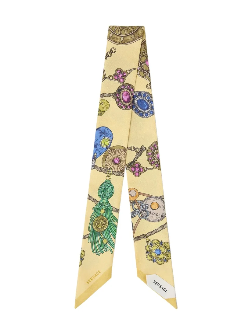 Versace Printed Silk Twill Ribbon | Thumbnail 1 Versace Printed Silk Twill Ribbon | Thumbnail 1