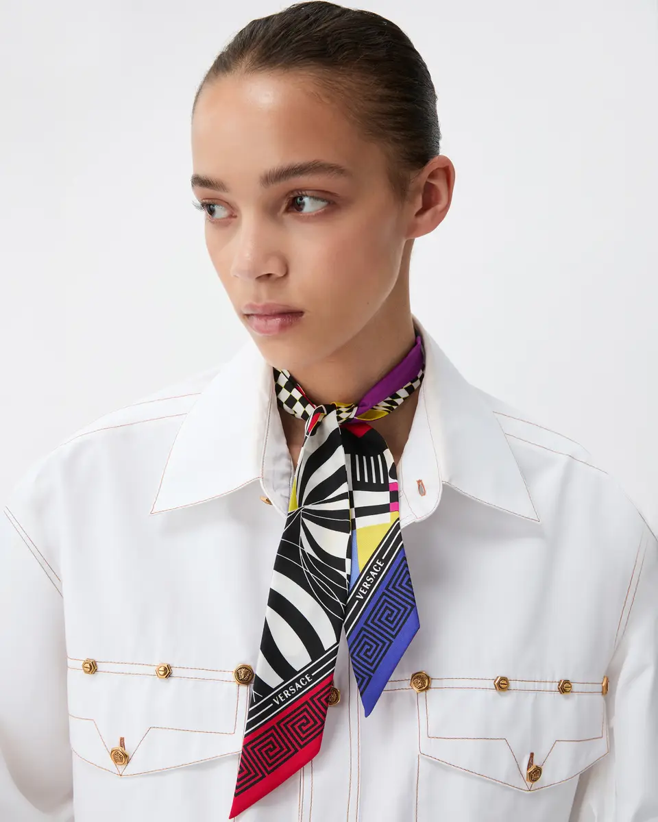 Versace Printed Silk Twill Ribbon | Thumbnail 2 Versace Printed Silk Twill Ribbon | Thumbnail 2