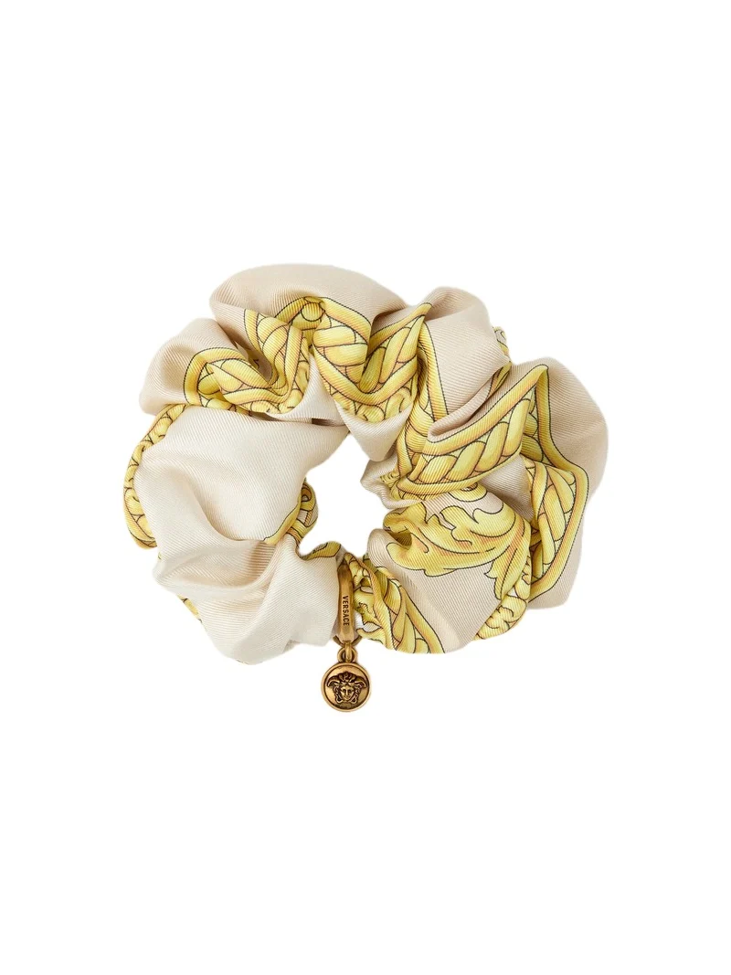 Printed Silk Twill Scrunchie Printed Silk Twill Scrunchie