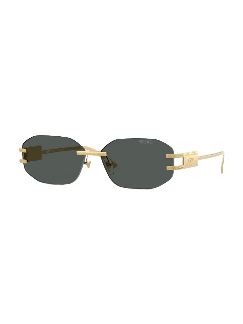Versace Damier Plaque Sunglasses