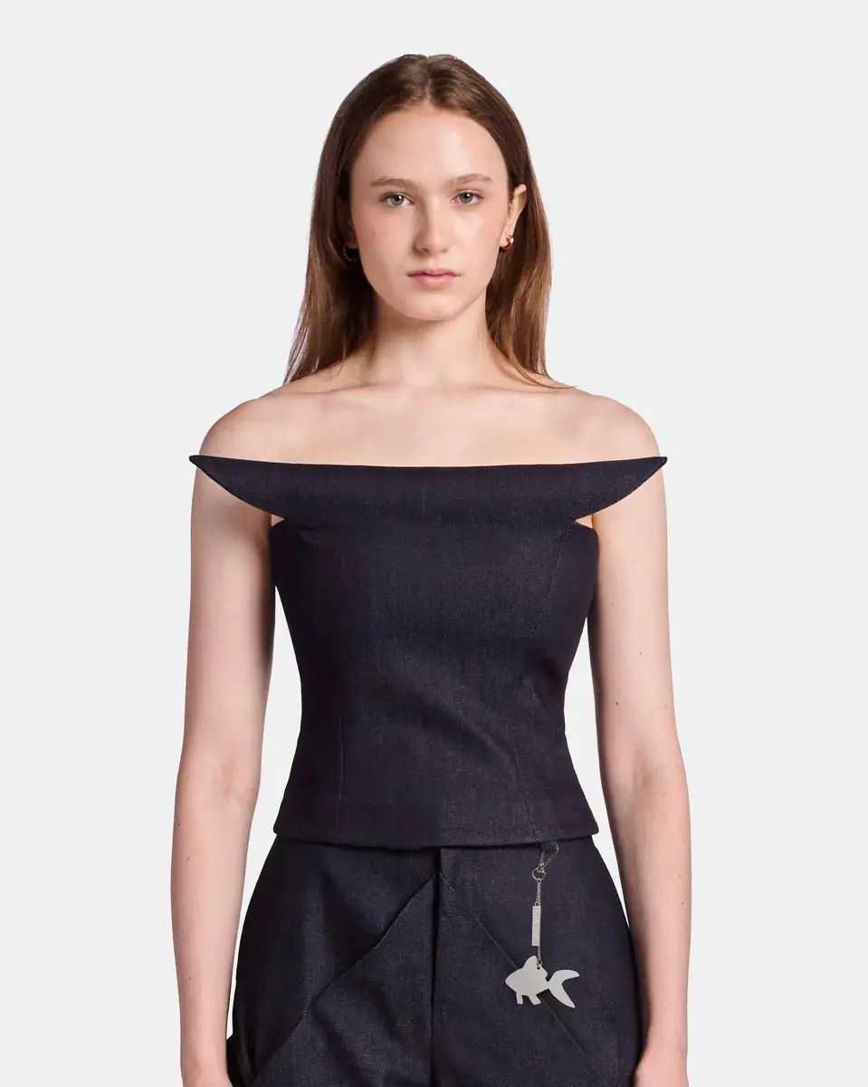 Kate Barton Astrid Denim Corset | Thumbnail 3 Kate Barton Astrid Denim Corset | Thumbnail 3