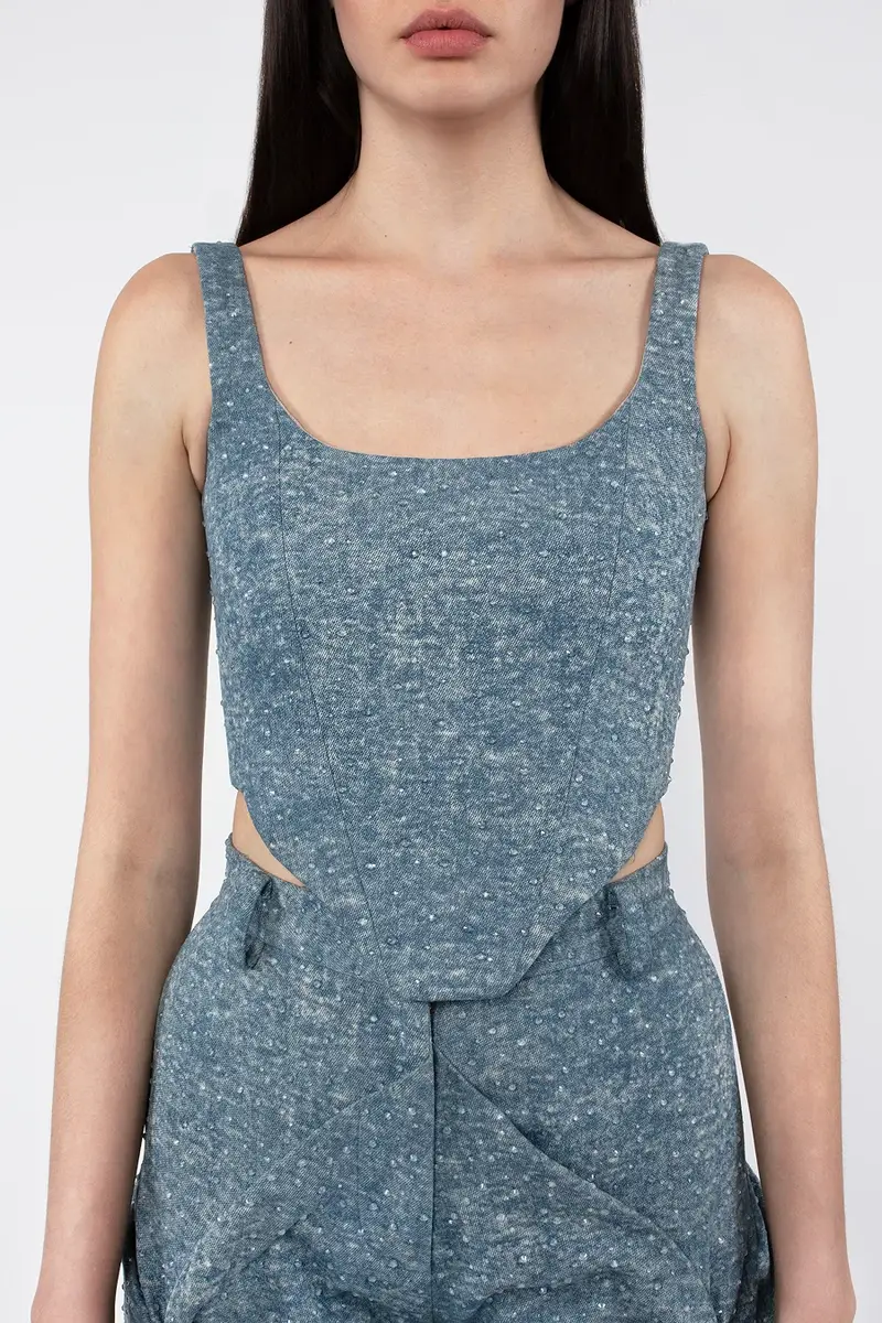 Kate Barton Hilary Denim Corset | Thumbnail 2 Kate Barton Hilary Denim Corset | Thumbnail 2