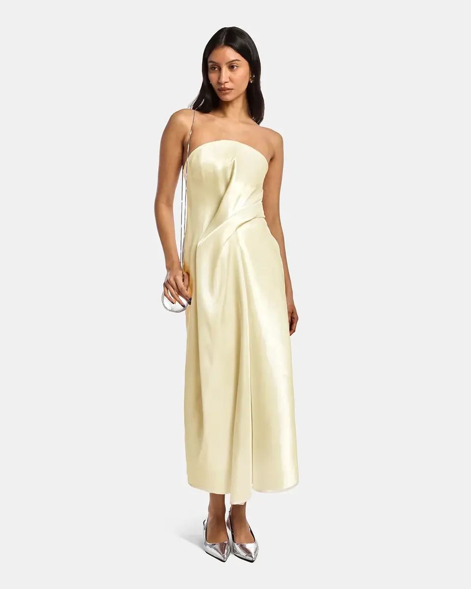 Kate Barton Kate Liquid Gown Butter Yellow | Thumbnail 2 Kate Barton Kate Liquid Gown Butter Yellow | Thumbnail 2