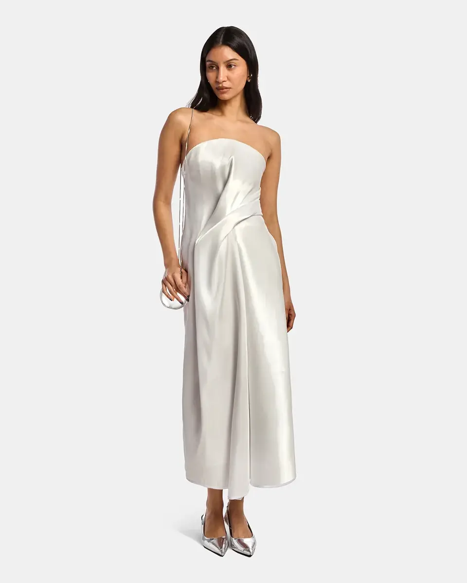Kate Barton Kate Liquid Gown White | Thumbnail 2 Kate Barton Kate Liquid Gown White | Thumbnail 2
