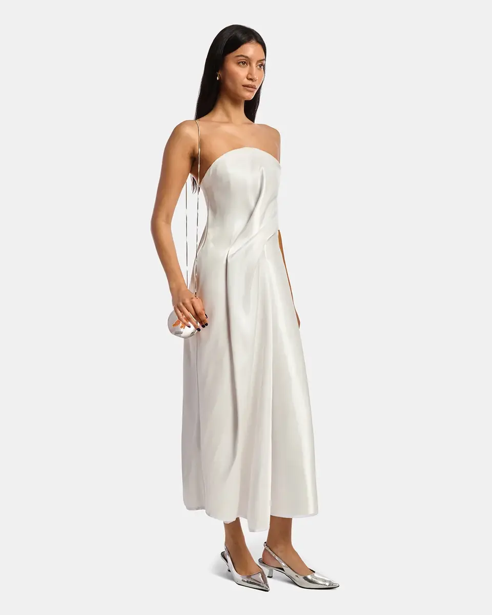 Kate Barton Kate Liquid Gown White | Thumbnail 3 Kate Barton Kate Liquid Gown White | Thumbnail 3