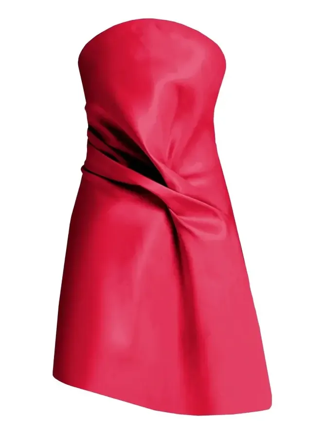 Kate Liquid Mini Dress Raspberry