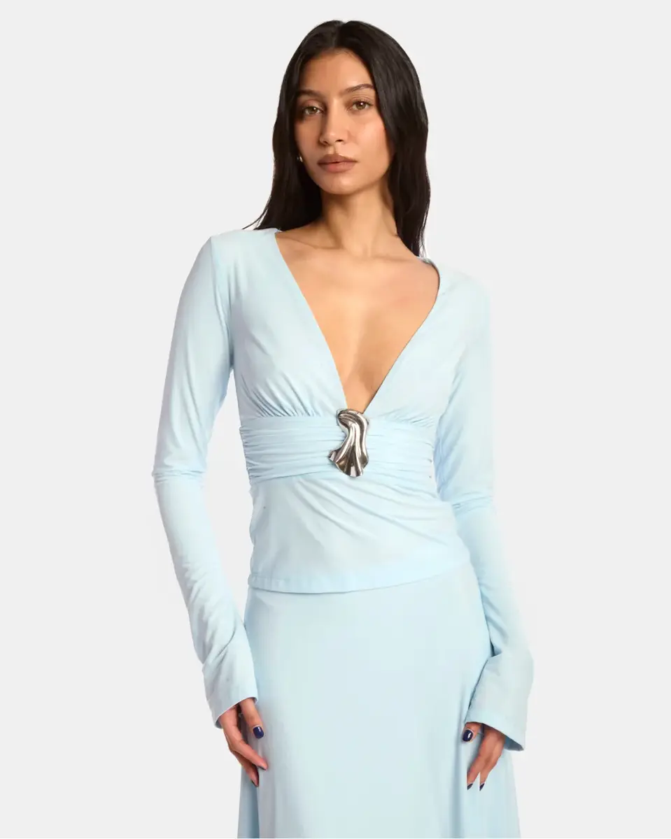Kate Barton Lila V Neck Top | Thumbnail 6 Kate Barton Lila V Neck Top | Thumbnail 6