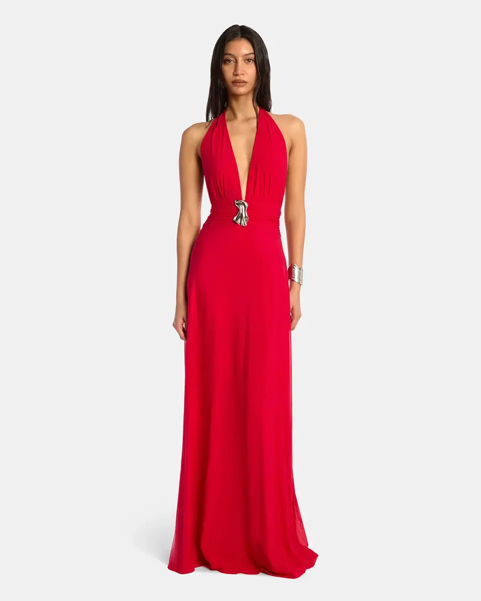 Kate Barton Nina Halter Maxi Dress | Thumbnail 2 Kate Barton Nina Halter Maxi Dress | Thumbnail 2