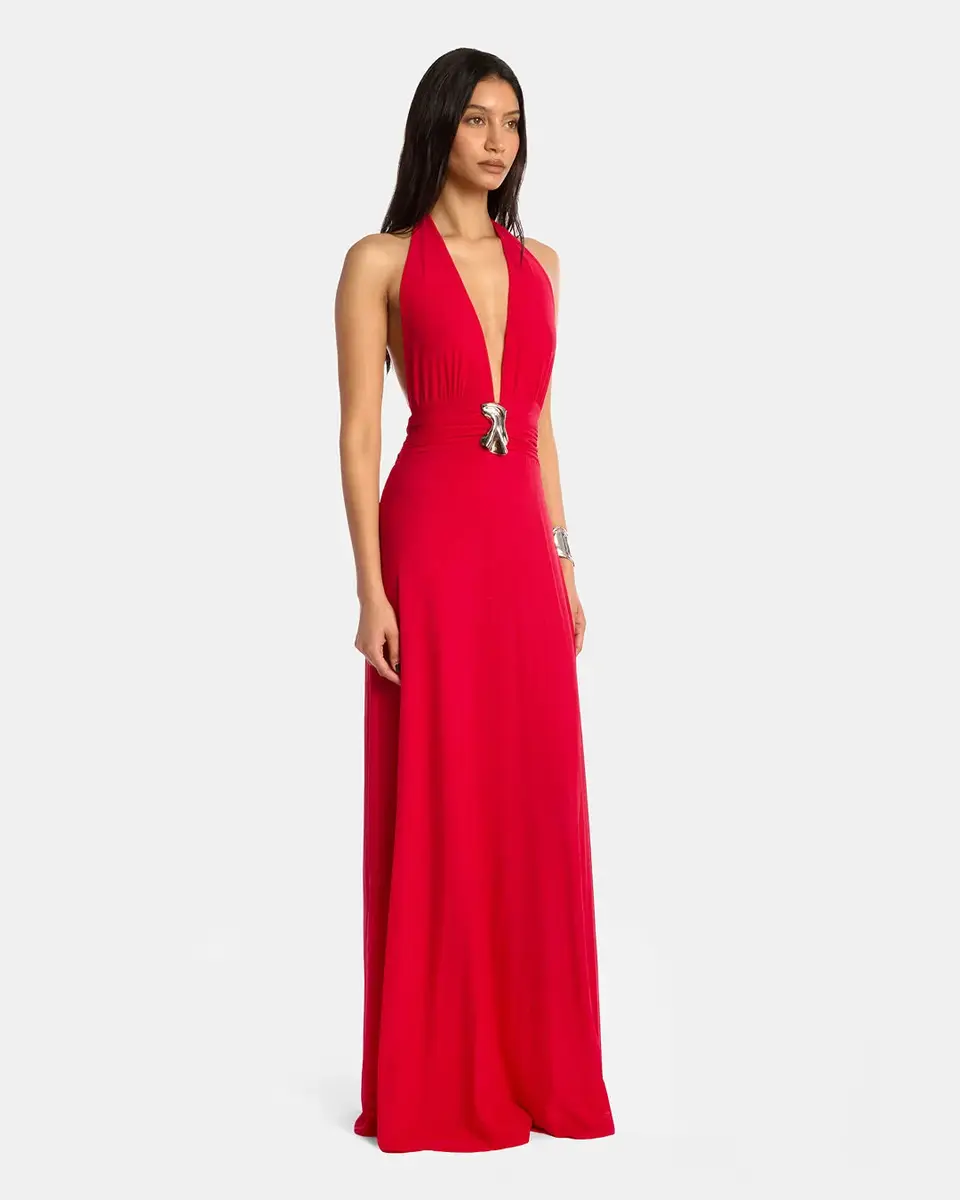 Kate Barton Nina Halter Maxi Dress | Thumbnail 4 Kate Barton Nina Halter Maxi Dress | Thumbnail 4