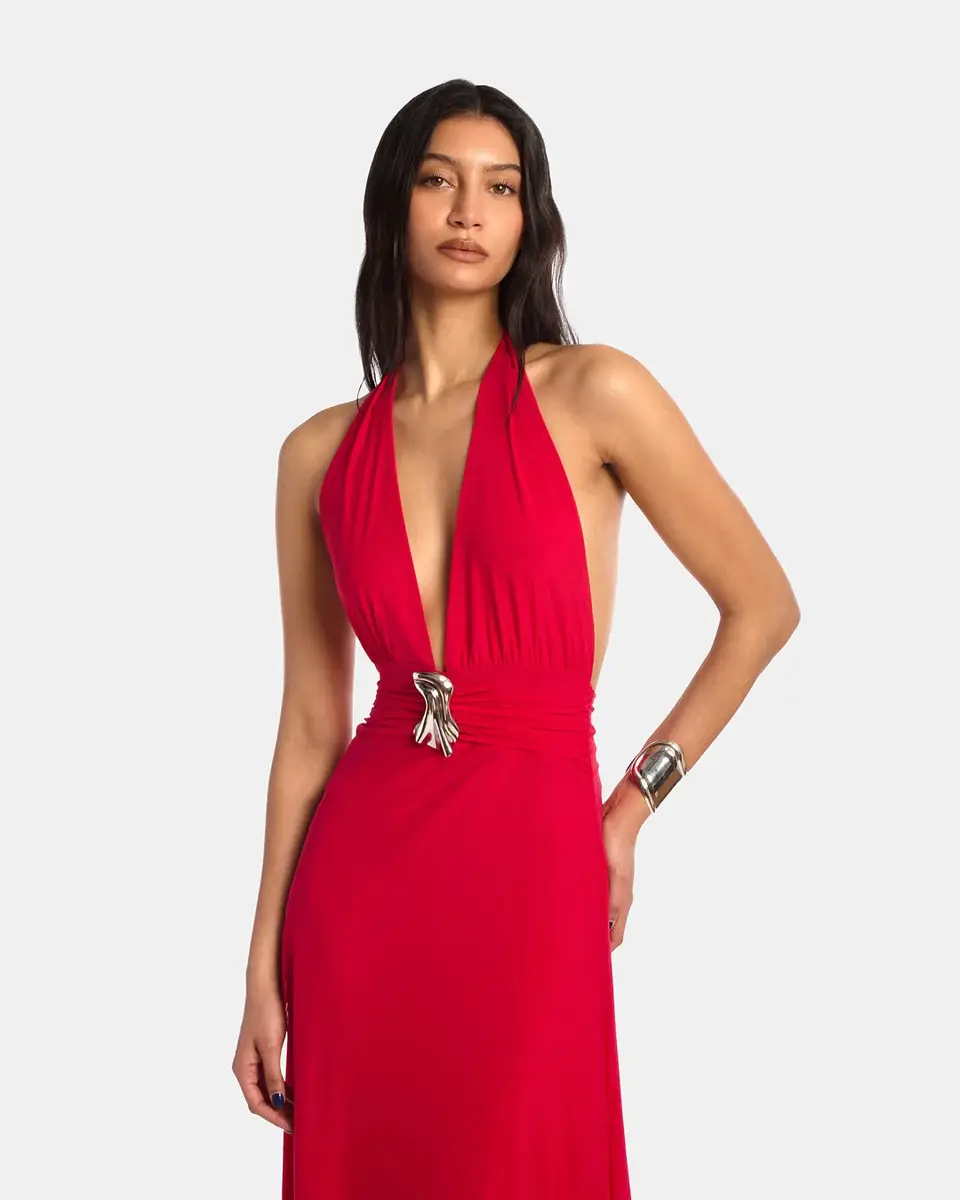 Kate Barton Nina Halter Maxi Dress | Thumbnail 5 Kate Barton Nina Halter Maxi Dress | Thumbnail 5