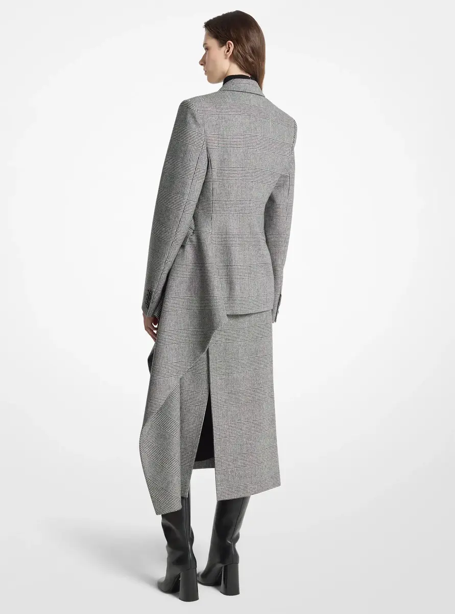 Michael Kors Collection Glen Plaid Wool Cashmere Flannel Blazer in Black | Thumbnail 2 Michael Kors Collection Glen Plaid Wool Cashmere Flannel Blazer in Black | Thumbnail 2