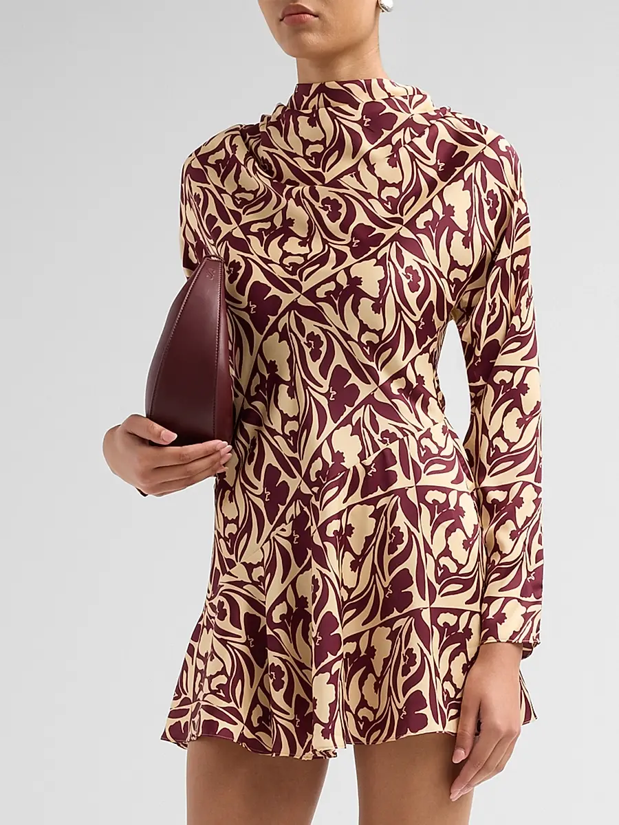 Misa Los Angeles Women's Sage Printed Mini Dress | Thumbnail 4