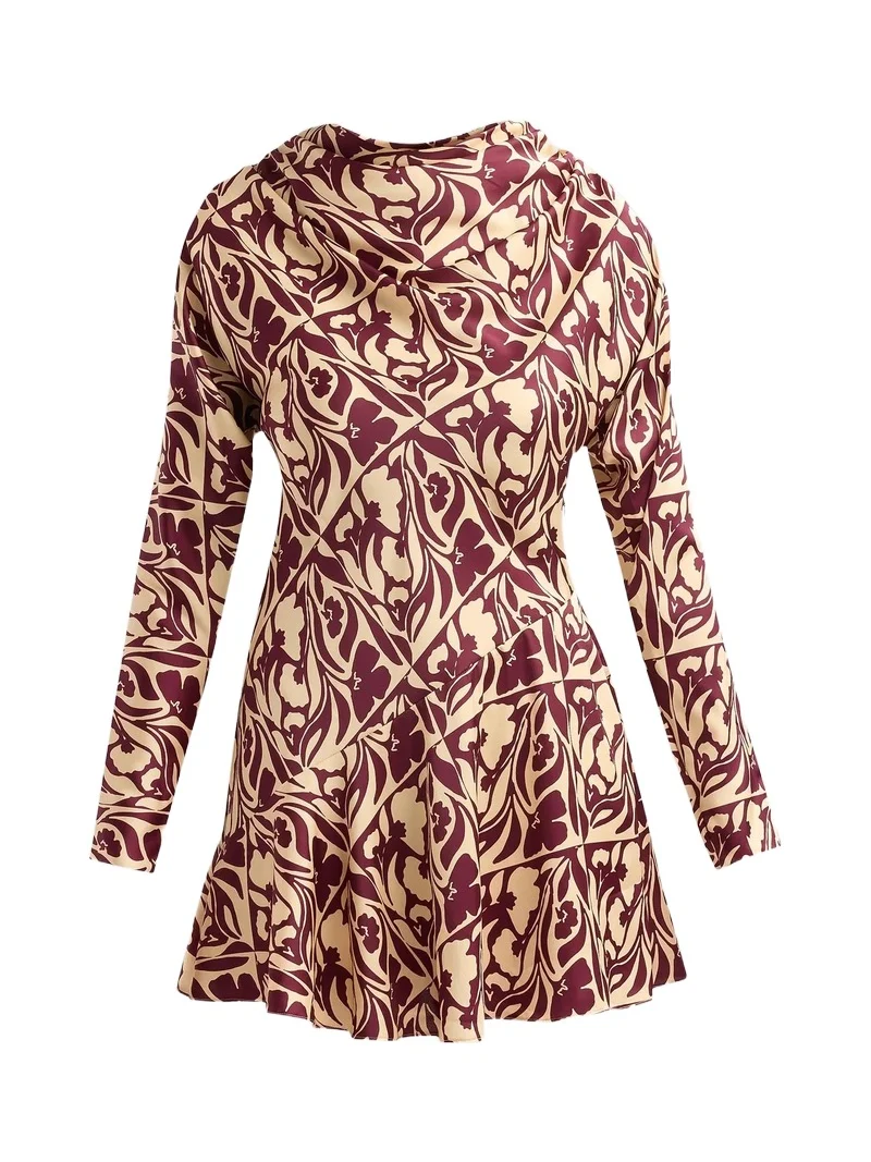 Women's Sage Printed Mini Dress Women's Sage Printed Mini Dress
