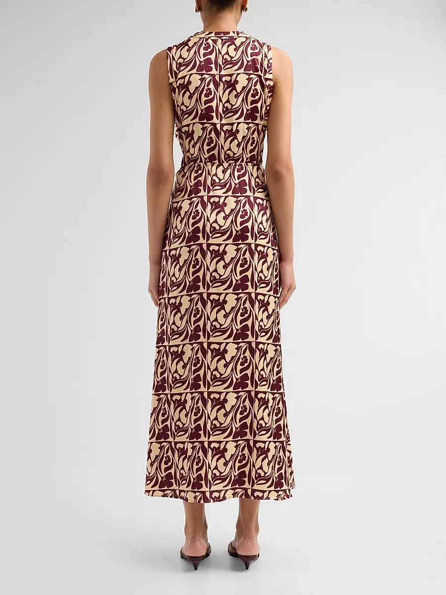 Misa Los Angeles Women's Anabella Tiled Floral Tie-Waist Dress | Thumbnail 3