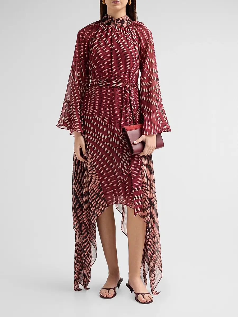 Misa Los Angeles Women's Parisa Printed Midi Dress | Thumbnail 2