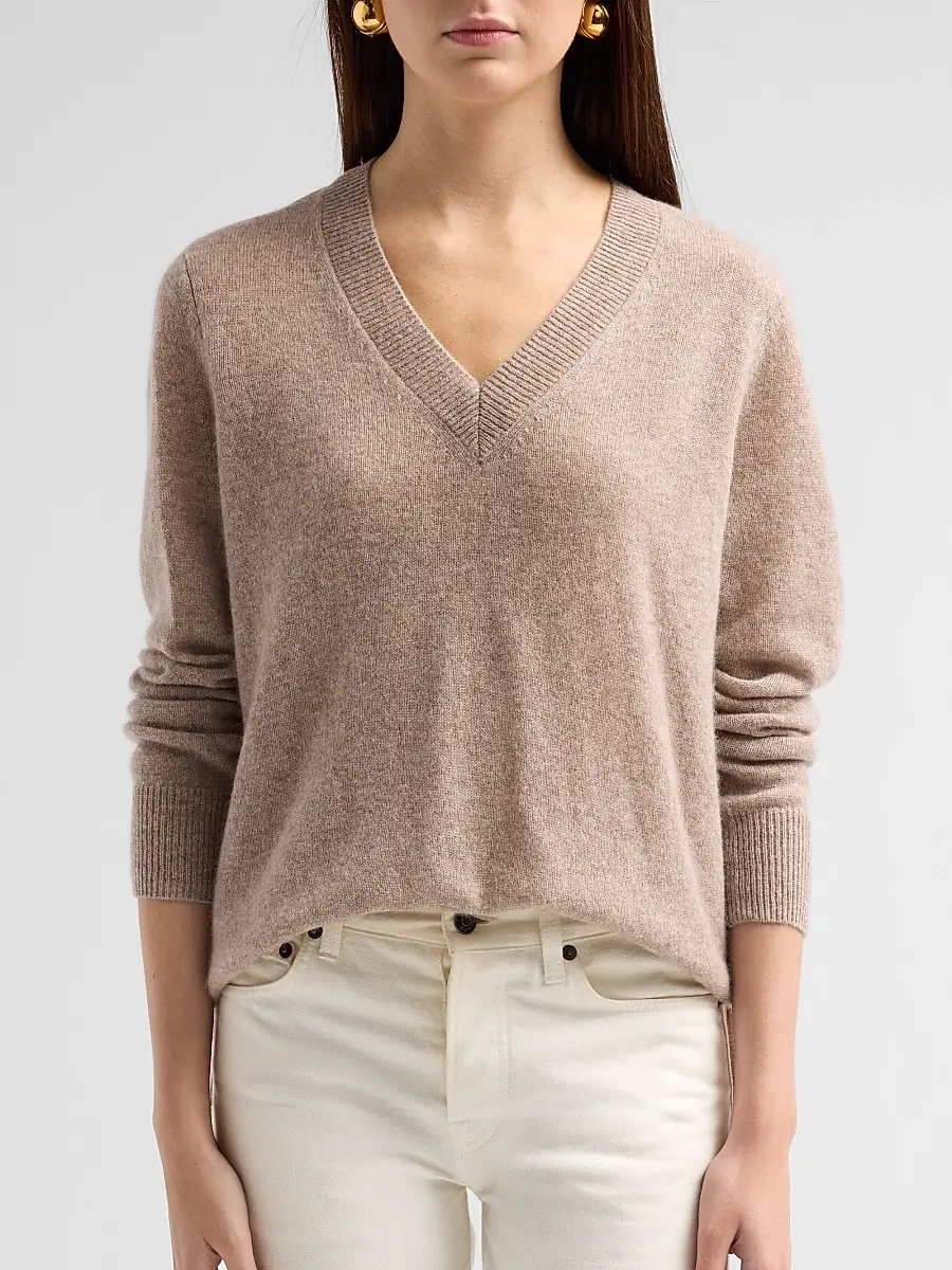 Saks Fifth Avenue Women's Cashmere V-Neck Sweater | Thumbnail 5 Saks Fifth Avenue Women's Cashmere V-Neck Sweater | Thumbnail 5