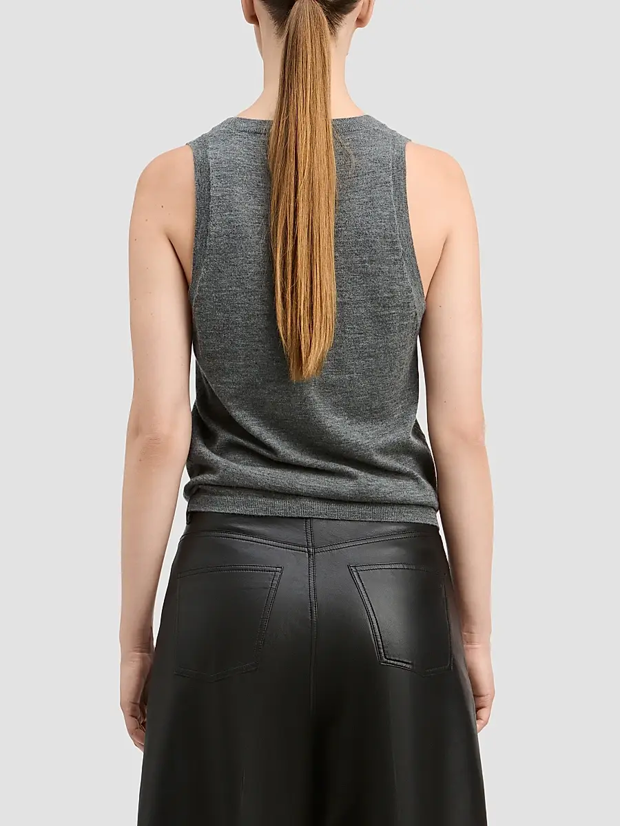 Derek Lam Women's Grayson Mercerized Wool-Cashmere Knit Tank | Thumbnail 3