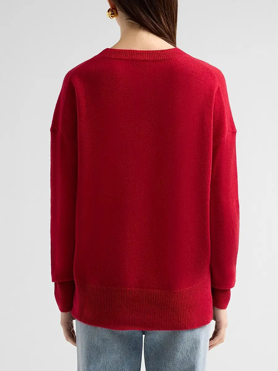 Saks Fifth Avenue Women's Oversized Cashmere Raw-Vent Sweater | Thumbnail 3 Saks Fifth Avenue Women's Oversized Cashmere Raw-Vent Sweater | Thumbnail 3