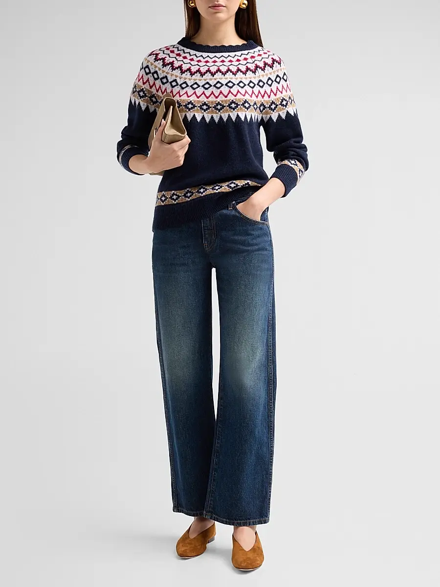 Saks Fifth Avenue Women's Fair-Isle-Inspired Cashmere Sweater | Thumbnail 2 Saks Fifth Avenue Women's Fair-Isle-Inspired Cashmere Sweater | Thumbnail 2