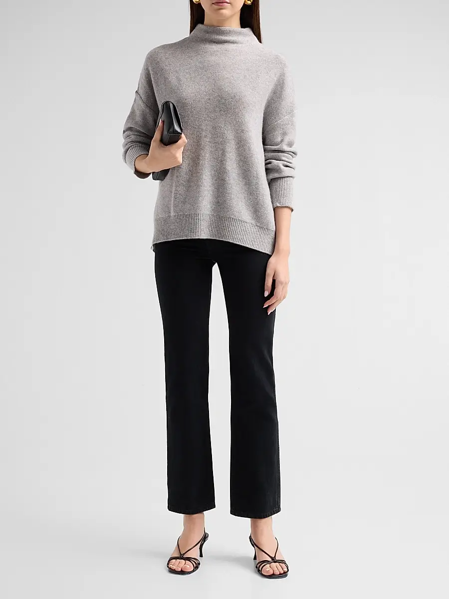 Saks Fifth Avenue Women's Cashmere Drop-Shoulder Turtleneck Sweater | Thumbnail 2 Saks Fifth Avenue Women's Cashmere Drop-Shoulder Turtleneck Sweater | Thumbnail 2
