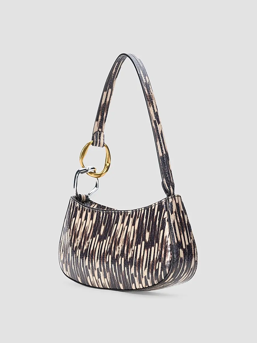 Staud Women's Ollie Printed Embossed Leather Shoulder Bag | Thumbnail 2 Staud Women's Ollie Printed Embossed Leather Shoulder Bag | Thumbnail 2