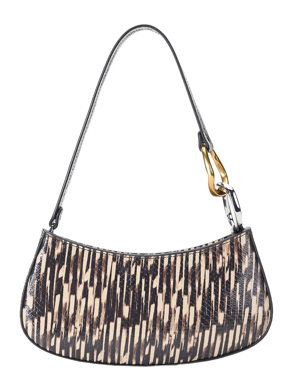 Women's Ollie Printed Embossed Leather Shoulder Bag Women's Ollie Printed Embossed Leather Shoulder Bag